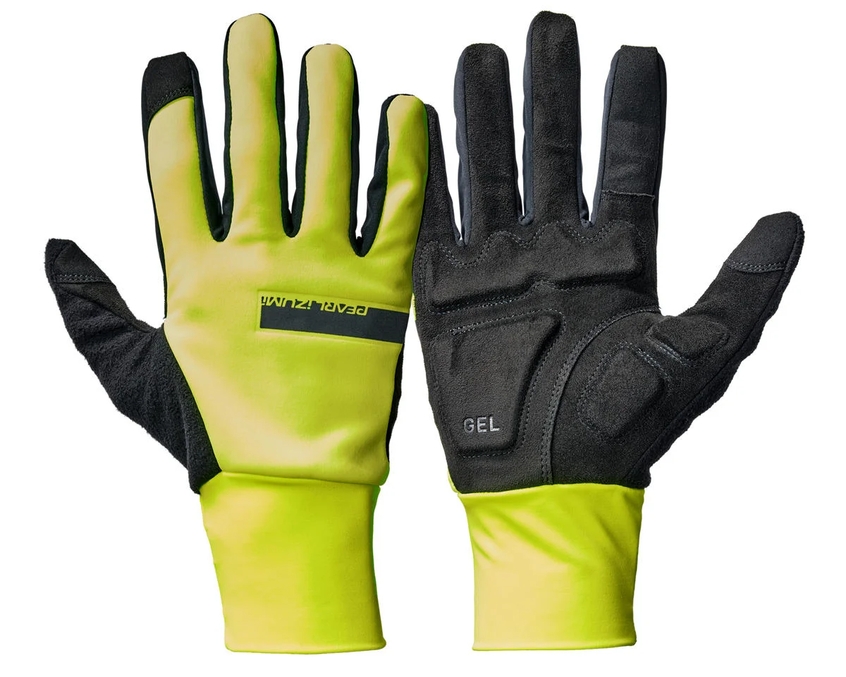 Pearl iZUMi Cyclone Gel Full Finger Gloves (Screaming Yellow/Black) (L)